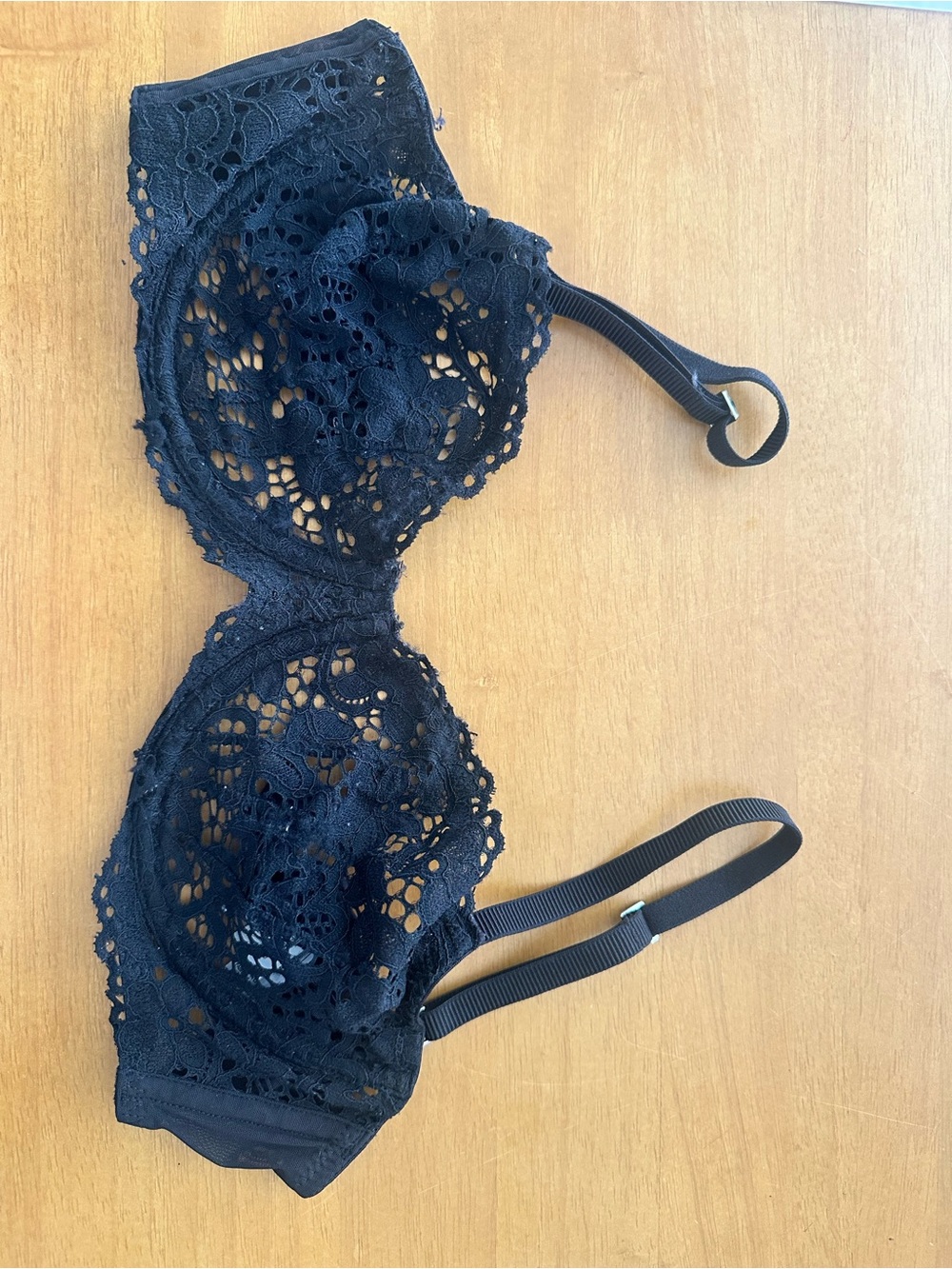 DKNY Black Floral Lace Underwire Bra